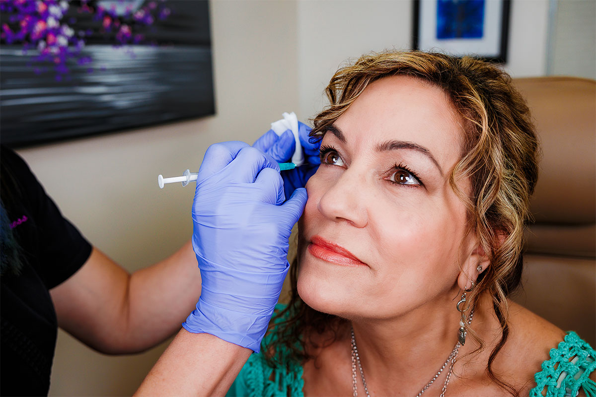 Woman getting neuromodulators in Palm Coast, FL